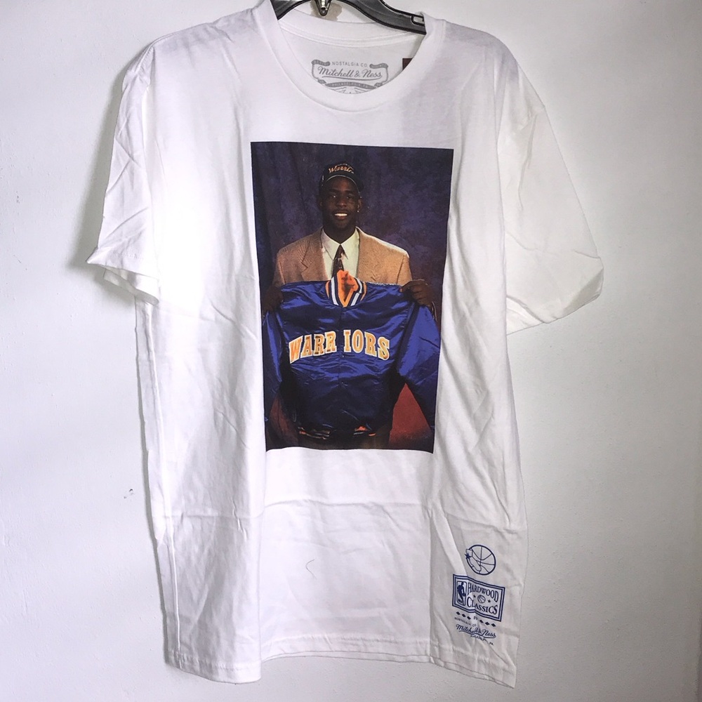 White Graphic T-Shirt Large Golden state Warriors Chris Webber draft brand new